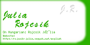 julia rojcsik business card